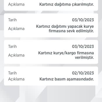 Kuryenet'in 1 Ay Geçmesine Rağmen Getirmediği Kartım
