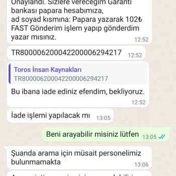 Tors Call Center Başvurusuyla İlgili Sorunlarım