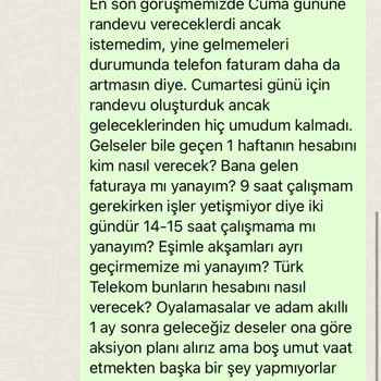 Türk Telekom Kurulum İçin Randevu Veriyor Ama Gelmiyor Mağduruz!