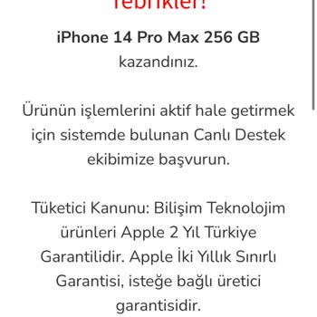 Bilişim Teknolojim Çekiliş Hakkında Yalan Söyleyip Paramı Almaları