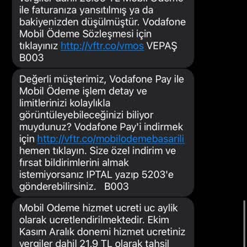Vodafone Olmayan Üyeliğe Para Kesme