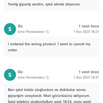 Fruugo Kargoya Verilmeden Sipariş İptal Edilsin