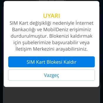 Denizbank Sim Kart Bloke Sorunu