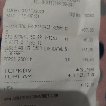 Pınar Et ve Süt Marketten Satın Alınan Mayonezin Bozuk Çıkması