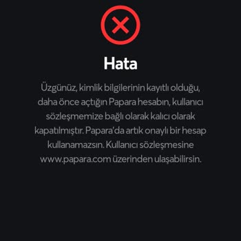 Papara Onaylı Hesap Açılmama Sorunu