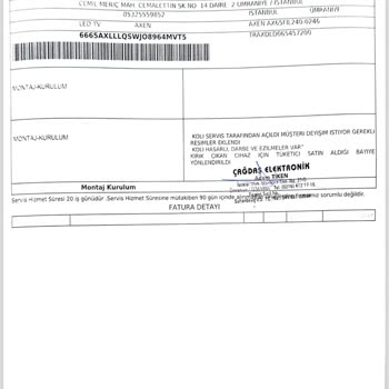 Vatan Bilgisayar Kutudan Kırık Çıkan TV