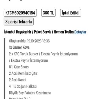 KFC Para İadem Yatmadı