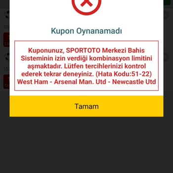 Nesine 51 22 Hata Kodu