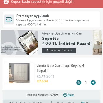 Vivense Türk Telekom Kampanyası Kodu Geçersiz Diyor
