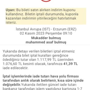 Obilet 15 Saatte İptal Edilen Bilet Ücretini İade Etmiyor