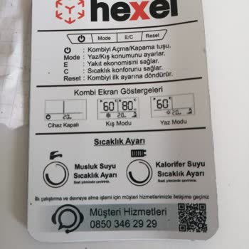 Hexel Kombim Çalışmıyor Ve Servis Eleman Göndermiyor