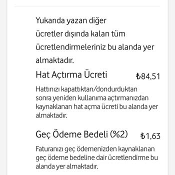 Vodafone Haksız Yere Talep Edilen Cayma Bedeli