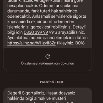 Allianz Sigorta Trafik Kazası Eksper Gelmeme Sorunu