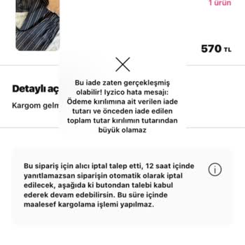 Gardrops Gelmeyen Kargo Gönderilmeyen Üründen Ücret Aldınız