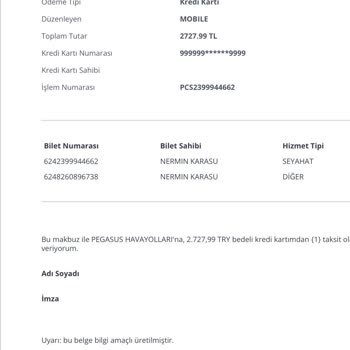 Pegasus Uçuş İptali Yapıp Fazladan Ücret Aldı.