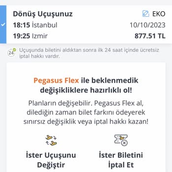 Pegasus Uçuş İptali Yapıp Fazladan Ücret Aldı.
