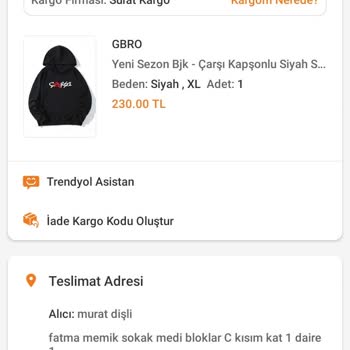 Trendyol Ve Sürat Kargo Nun Sorumsuzluğu