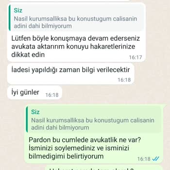 EvModa Müşteri Temsilcisi Ve İade Süreci Mağduriyeti