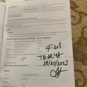 Bosch Çamaşır Makinesi Kazandan Gelen Ses