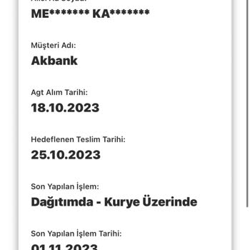 AGT Kurye (aynigunteslim.com) AGT Kargonun 14 Gündür Kart Teslimi Yapmaması