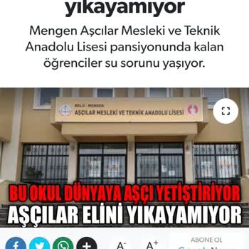 Aşçılar Mesleki Ve Teknik Anadolu Lisesi (Mengen) Su, Temizlik Sorunu