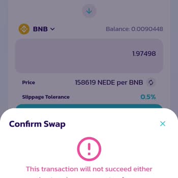 Pancakeswap'tan Coin Aldım Ancak Geri Satamıyorum