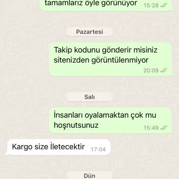 Nare Giyim Sipariş Elime Ulaşmadı Para İadesi Yapılmadı