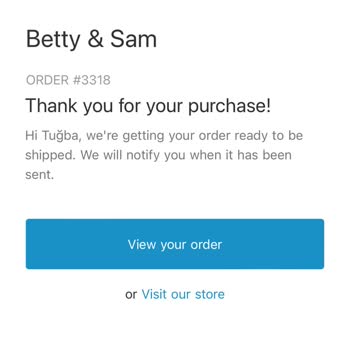 Betty & Sam Siparişin Ulaşmaması Ve İptal Etmek İçin Geri Dönüş Sağlanmaması