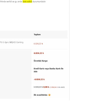 Laptop.com.tr Sürekli Sipariş İptali