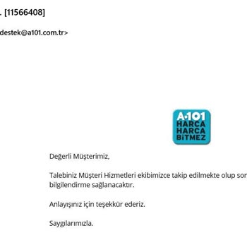 A101 Müşteri Oyalama Hizmetleri!