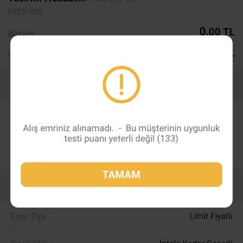 VakıfBank Borsa Hatası Alıyorum