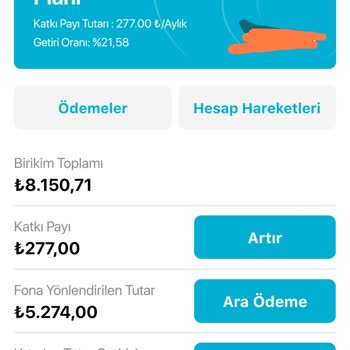 Türkiye Hayat Emeklilik Emeklilik BES Giriş Aidat Kesintisi
