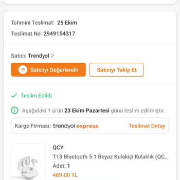 Qcy T13 Sol Kulaklığı Kendiliğinden Bozuldu