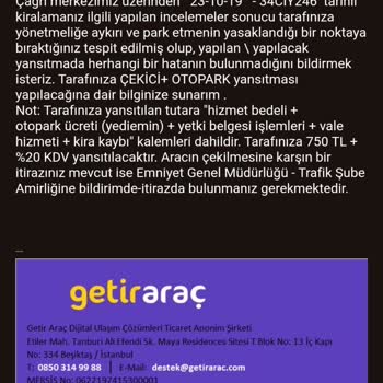 Getiraraç Ve Çekici Ücreti Konusunda Cezai İşlem.