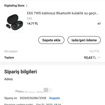 Aliexpress Yanlışlıkla Teslim Aldım Onayı Verdim