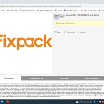 Fixpack Bir Garanti Ürünü Değildir.