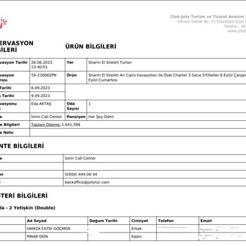Jolly Tur Sharm Turunda Bizi Mağdur Etti