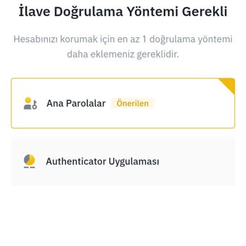 Binance İlave Ek Doğrulama