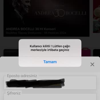 Passolig Kullanıcı Kilitli Hatası