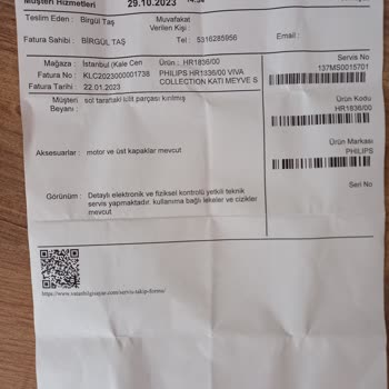 Philips Katı Meyve Sıkacağı Sorunu