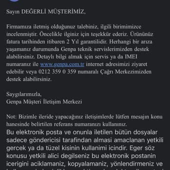 Genpa Teknik Servis İlgisizliği