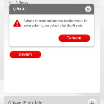 Akbank Hesabım Kullanıma Kısıtlandı