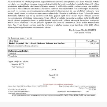 MEB Aidat İstemi
