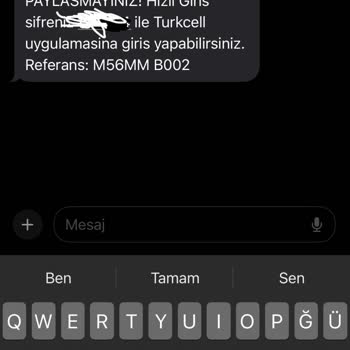Turkcell Hızlı Geçiş Mesajı Geldi