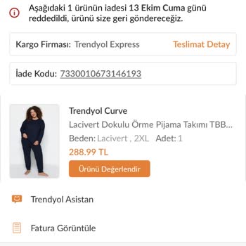 Trendyol İade Edilmeyen Ürün
