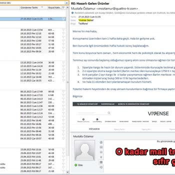 Vivense Kargo Ve Kurulum Hizmet Eksikliği