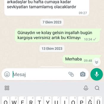Rubrax Aldım Klima 3 Aydır Gelmedi Ve Tel Cevap Vermiyorlar