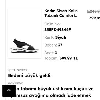 Derimod Firması Online Alınan Ürün İadesi