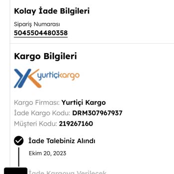 Derimod Firması Online Alınan Ürün İadesi