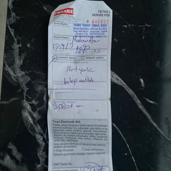 Franke Marka Elektrikli Ocağımın Servisi Tarafından Yapılan Hizmetten Memnun Değilim